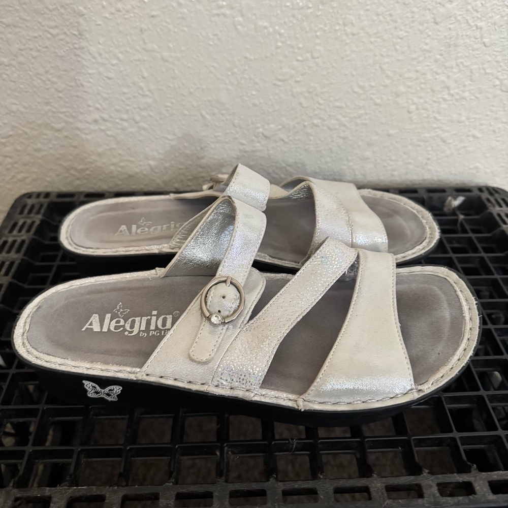 Algeria Colette Summer Nights Silver Sparkle Sandals - Picture 8 of 9